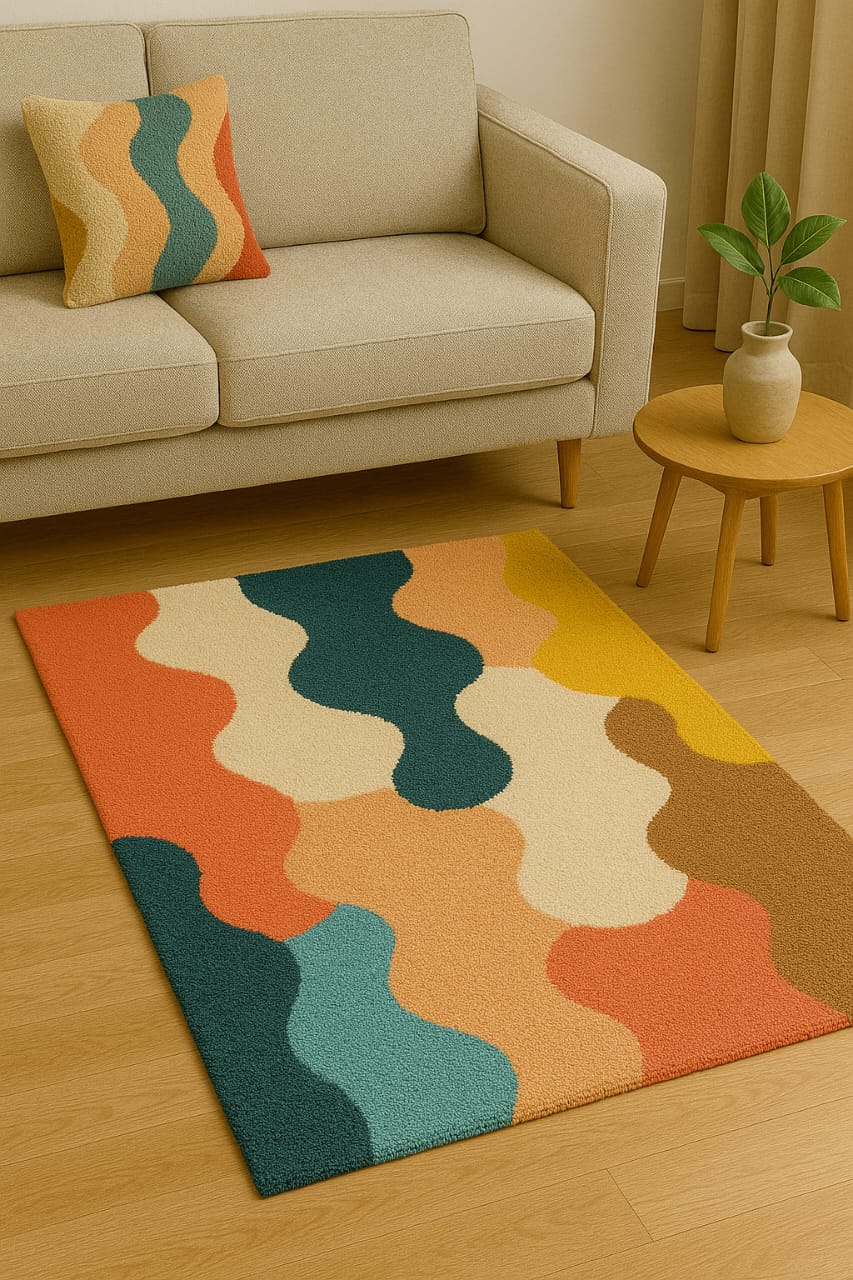 Handtufted pure woollen carpets
