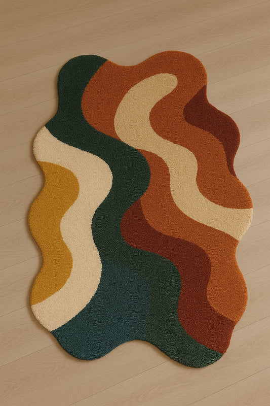 Abstract Rug Handtufted pure woollen carpets