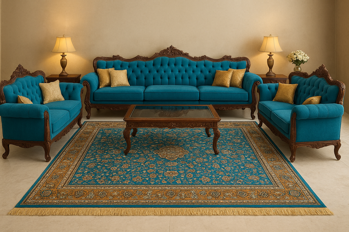 Kashmiri silk  carpets