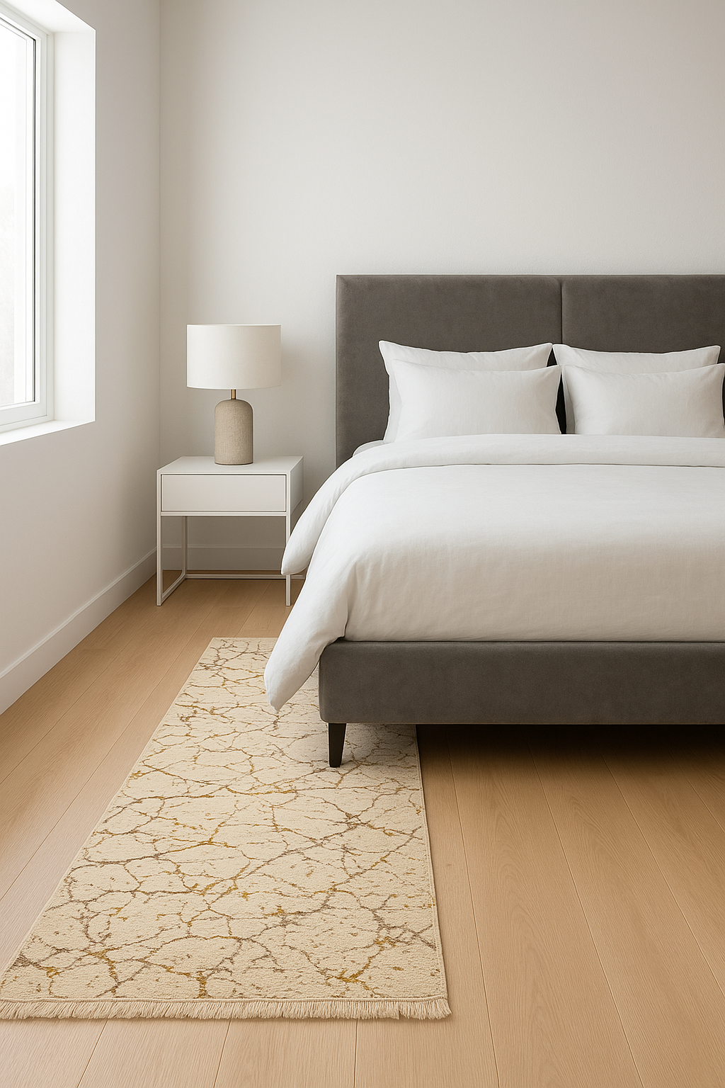 Imported silk abstract design rug Runner