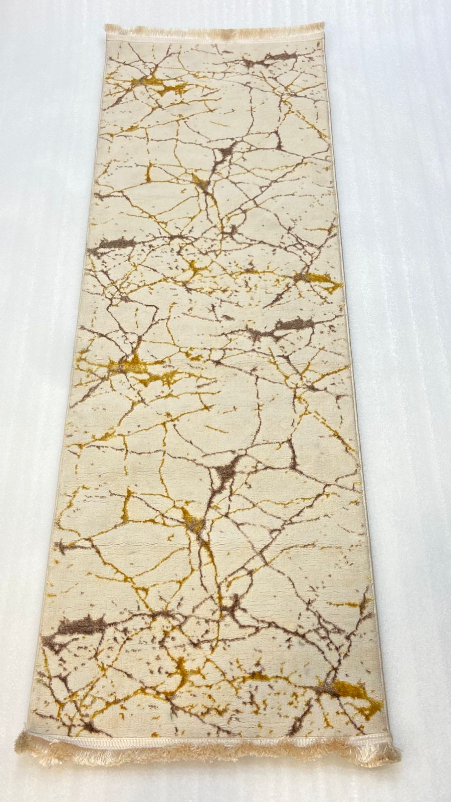 Imported silk abstract design rug Runner