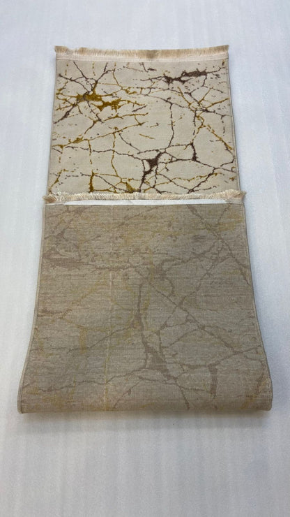 Imported silk abstract design rug Runner