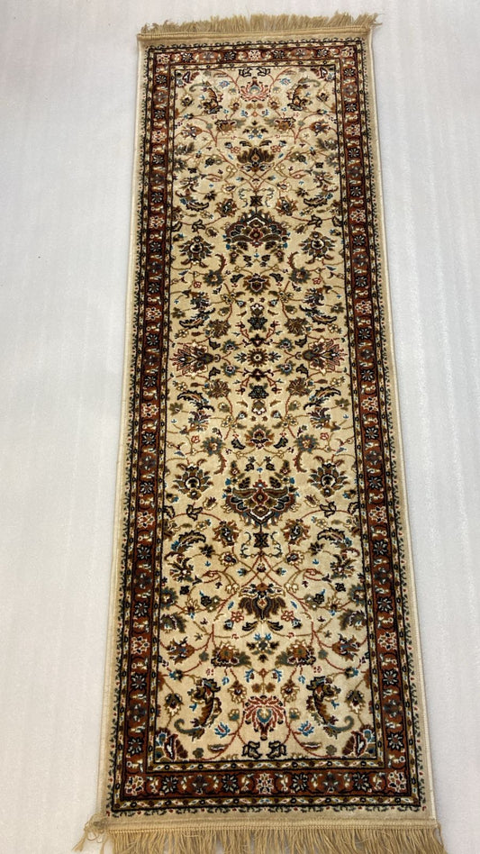Kashmiri silk carpets ivory